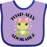 inktastic Girls Cute Toadally Adorable Frog Baby Bib