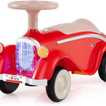 Costzon Toddler Ride On Toy, Classic Foot to Floor Sliding Car w/Steering Wheel, Horn, Headlights & Under Seat Storage, Kids Push Ride-Ons, Retro Baby Ride On Toys for Boys Girls 19-36 Months (Blue)