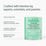 Bobbie Whole Milk, Grass Fed Infant Formula with Iron (PACK OF 4)