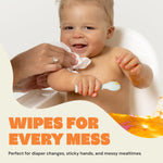 DYPER Newborn Sensitive Baby Wipes Unscented (224 Count), 99.9% Water-Based, Plant-Based & Hypoallergenic - Gentle for Sensitive Skin, Plastic-Free Multi-Use Wet Wipes (Pack of 4) Packaging May Vary