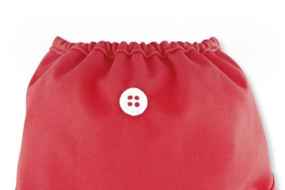 Buttons Cloth Diaper Cover - One Size (Cherry)