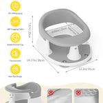 Baby Bath Seat for Babies 6 Months & Up, Bath Seats for Babies Sitting Up, 3 Baby Bath Toys, Open Design, Non-Slip, Compact Toddler Bath Seat.