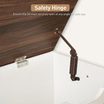 RALGEND Toy Chest, 31.5" Storage Chest with Metal Hinge and Pull Handles, Wooden Storage Bench, Toy Box for Living Room, Bedroom, Entrance, Walnut and White