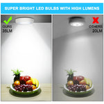 Mlambert 4 Pack Motion Sensor LED Night Light, Cordless Battery-Powered Stick-on Magnet Closet Lights, Safe Lights for Stairs, Cabinet, Cool White