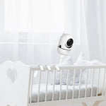 HelloBaby Wall Mounted Baby Monitor No WiFi, 5'' Sreen with 30-Hour Battery, Crib Camera Baby Monitor with Camera and Audio, Hello Baby Monitor with Mount