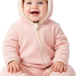 PATPAT Fleece Hooded Footed Clothes, Soft Warm Footie Covers, Car Seat Friendly, Easy Zip,Cute Romper Newborn Infant Jumpsuit
