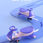 FanttikRide 6V N7 Classic Electric Wiggle Car with Pedal, Rechargeable Battery, CyberWiggle, 2 in 1 Swing Car, 2 Speed, Anti-Rollover, Flashing Wheels, Bluetooth, for Ages 3 and Up, 150 Lbs, Pink