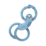 Dr. Brown's Flexees Teether, Blue Sloth, Soft 100% Silicone Baby Teether, BPA Free, 3m+, 1 Pack