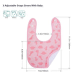 Hakochia Waterproof Baby Bibs Organic Cotton Soft Absorbent Baby Bandana Drool Bibs With Adjustable Snaps for Girls Teething and Drooling 3-36 Months