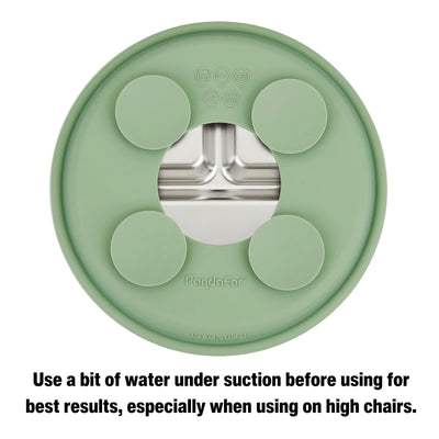 PandaEar 3 Pack Stainless Steel Baby Suction Plates, Divided Toddler Plate for Baby Led Weaning Supplies, Non-Slip Toddler Baby Feeding Set Dishwasher Safe (Blue/Green/Brown)