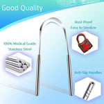 4PCS Tongue Scraper, Stainless Steel Tongue Cleaners, 100% BPA Free Fresher Tongue Tools, Healthy Oral Hygiene Brushes, Medical Grade Reusable Stainless Steel, Eliminate Bad Breath