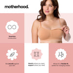 Motherhood Maternity Womens Hands Free Pumping Seamless Clip Down Nursing Bra for Breastfeeding, Caramel, X-Large