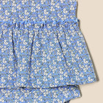 Amazon Essentials Baby Girls' Sleeveless Bodysuit Dress, Pack of 3, Pale Pink/Blue Posey Floral, 3-6 Months