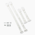 Regalo Safety Furniture & TV Anchor Straps, Anti-Tip Furniture Safety Straps for Baby Proofing Dressers, Bookcases & TVs, Child Safety Furniture Wall Anchors (2 Pack)