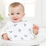 aden + anais Snap Bib; 100% Cotton Muslin; Soft Absorbent 3 Layers; Adjustable; 9'' X 13''; 3 Pack; Jungle Jam; Elephants and Monkeys