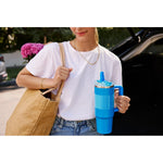 Stanley Quencher ProTour Flip Straw Tumbler with Leakproof Lid 30 oz | Built-In Straw and Handle | Cup Holder Compatible for Travel | Insulated Stainless Steel Cup | BPA-Free | Black Fade