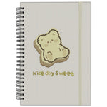 Deokke Spiral Notebook,Hardcover Journal Wide Ruled Spiral Notebook,A5 5.5 x 8.3 Inch,80GSM Thick Paper 60 Sheets 120 Pages for Girls Women School Office Aesthetic Cute-Bear