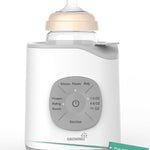 Baby bottle warmer with digital display on a white background
