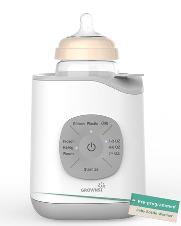 Baby bottle warmer with digital display on a white background