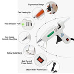 SHJADE Mini Hot Glue Gun Kit with 30 Glue Sticks - Fast Preheating Hot Melt Gun, High Temp for School Crafts DIY Arts and Quick Home Repairs(White)