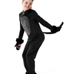 Spooktacular Creations Girls Cat Costume, Black Cat Plush Costume, Child Outfit Set with Tail Headband Gloves for Kids Halloween Role Play Themed Parties, M