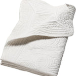 Embossed Baby Quilt Neutral Durable Lightweight Baby Blankets Four Seasons Cotton Nursery Bed Blankets for Personlized Monogram 46x36 Inches (White)