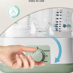 Grownsy Adjustable 4 in 1 Large Bottle Sterilizer and Dryer, 8 Bottles Capacity,Electric Steam Baby Bottle Sterilizer, Sanitizer for Baby Bottles & Pacifiers, Breast Pump Parts Green