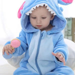 Unisex Baby Flannel Romper Animal Onesie Costume Hooded Cartoon Outfit