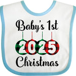 inktastic Babys 1st Christmas 2025 Baby Bib
