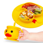 Linowos Toddler Cup, Silicone Training Cup, Baby Led Weaning Cup with Double Handle, Baby Open Cup, Unbreakable, 7oz, 6+ Months