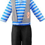 Jeowoqao Boy's Dress Up Costumes Set, Kids Role Play Set 11pcs Dress Up Trunk Pirate, Chef, Construction Worker, Policeman Costume For Kids Girls Toddler Age 3 4 5 6 Christmas Birthday Gift