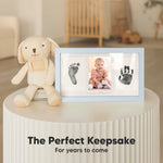 Inkless Hand and Footprint Kit, Boy, Girl, Newborn Keepsake - No Mess Ink Pad for Baby Handprint, Clean Touch Paw Print Kit for Dog Picture Frame, Personalized Baby Christmas Shower Gifts (Mist Blue)