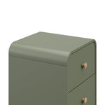 Storkcraft Next Santos 2-Drawer Nightstand (Olive with Natural) – GREENGUARD Gold Certified, Pre-Installed Drawer Tracks for Easier Assembly, Nightstand Organizer for Kids Bedroom
