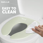 Jool Baby Folding Travel Potty Training Seat for Toddlers, Fits Round & Oval Toilets, Non-Slip Suction Cups, Includes Free Travel Bag (Sage)