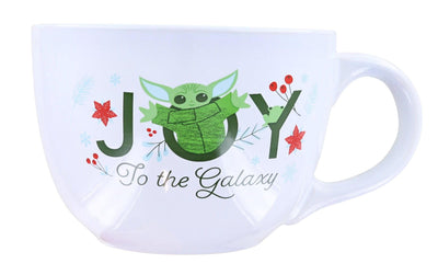 Silver Buffalo Star Wars Mandalorian Joy to the Galaxy Ceramic Soup Mug, 24-Ounces