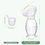 haakaa Gen.2 Plus Upgraded Manual Breast Pump, 5oz/150ml Multi-Ring ComfortCARE Sensitive Silicone Breast Pump with Stopper Set, Patent-Pending Design for Breastfeeding Moms