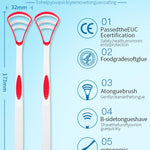 YANDY Tongue scraper, tongue brush for adults and children,easy to use,freshens breath and helps eliminate bad breath (Pack of 2)
