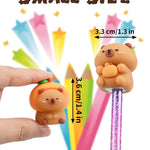2 PCS Kids Pencil Sharpeners, Cartoon Capybara Sharpener Small, Cute Pencil Sharpeners, Manual Sharpening for Students Teachers Office - Kawaii Birthday Gifts