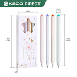 Kaco FIRST Gel Pens Cute Stationery Black Ink, 0.7 mm Medium Point, Aesthetic Cute Star Pens for Journaling (4 Bright Colors)