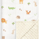 Bow Baby Blankets for Girls, Soft Nursery Minky Blankets with Muslin and Dotted Fleece Back 30x40 inches, Receiving Bed Quilt for Newborn, Infants, Toddlers