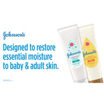 Johnson's Baby Creamy Oil for Baby with Shea & Cocoa Butter, Moisturizing Body Lotion with Gentle Fragrance, Hypoallergenic, Non-Greasy, Paraben-Free, Phthalate-Free and Dye-Free, 8 fl. oz