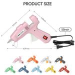 ROMECH 20W Mini Hot Glue Gun with 30 Glue Sticks Set, Fast Preheating Hot Glue Gun Kit Heavy Duty Gluegun for Craft, DIY, Repairs (Pink)