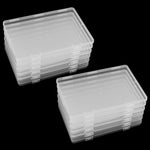 12 Pcs Clear Flat Breast Milk Freezer Storage Organizer with 48Pcs Small Labels Space Saving and Reusable Breastmilk Freezer Tray for Breastfeeding Bag Organization, 7.48 x 5.11 x 0.67 Inch