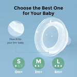 Momcozy Soft Baby Nipple Premium Natural Flow Silicone for Wide-Neck Bottles, BPA-Free, Perfectly Compatible with Momcozy Breast Milk Cooler, Medium (Pack of 2)