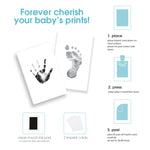 Pearhead Baby Hand and Footprint Kit - Inkless No Mess Clean-Touch Ink Pad, Newborn Keepsake Frame, Nursery Decor Essentials, Perfect Shower Gift for Boys and Girls, White