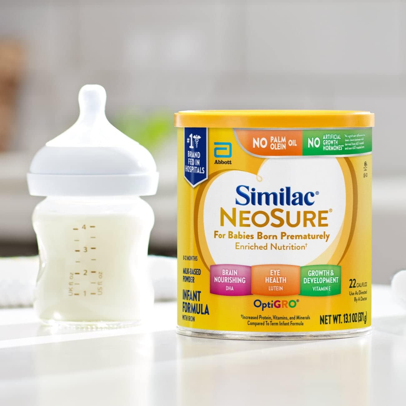 Similac NeoSure Premature Post-Discharge Infant Formula, Baby Formula Powder, 13.1-oz Can, Pack of 6