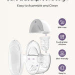 Nuliie S32 Wearable Breast Pump Hands-Free, More Private Electric Pump, 4 Modes 9 Suction Levels, 24mm Flange with 18/21mm Inserts, Easy Clean & Anti-Leak Design, Accessories Included (2 Packs, White)