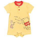 Disney Winnie the Pooh Tigger tiger pig Newborn Baby Boys 2 Pack Rompers Orange/Yellow 6-9 Months