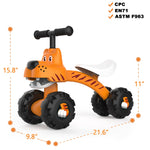 YGJT Baby Balance Bike for 1 Year Old Boy and Girl, Indoor Outdoor Non-Pedal Baby Walker Toys for 10-36 Months Toddlers, Silent Wheels, 1st Birthday Gift, Kids First Bike Tiger