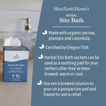 Earth Mama Herbal Sitz Bath | Pregnancy & Postpartum Essentials, Soothing Sitz Bath for Hemorrhoids with Witch Hazel, & Calendula, 6-Count